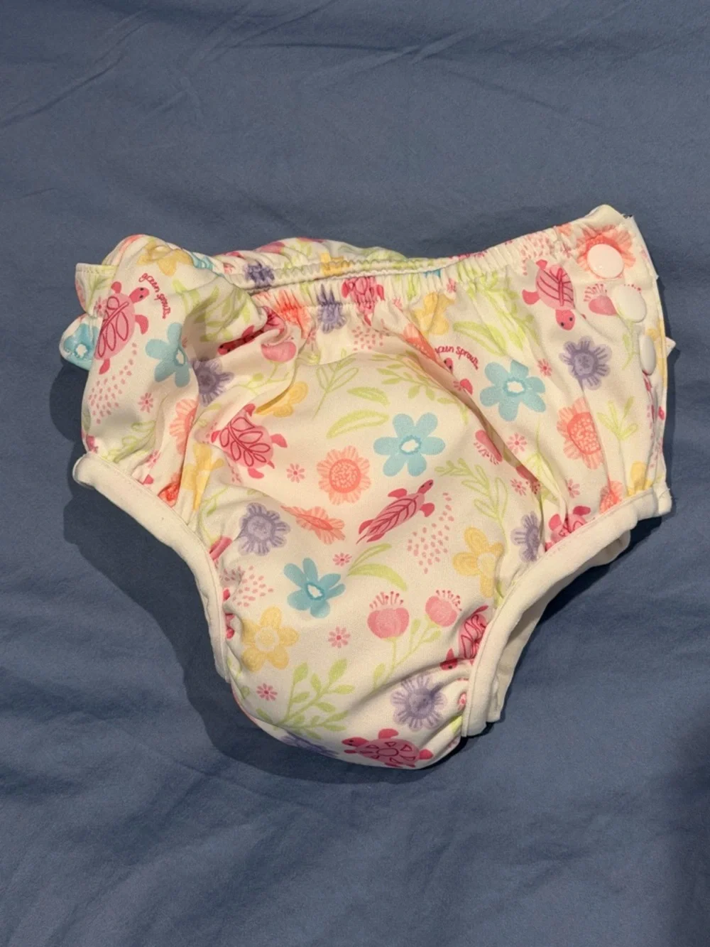 NWOT GREEN SPROUTS Eco-Swim Diaper, Floral Pink & Pastel (18 mos 22-25 lbs)